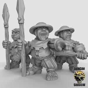 Halfling with Spears (pre supported)
