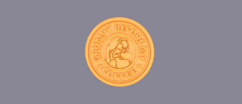 'Grumpy before my coffee' drinkcoaster