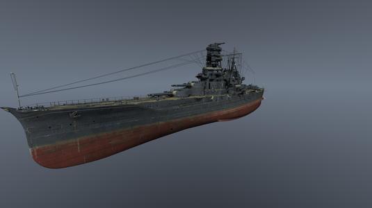 Kongo-class, IJN Kirishima, 1942.