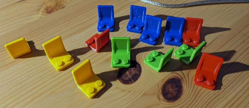 Lego Compatible Minifig Seat 2x2 4079 edit for FDM