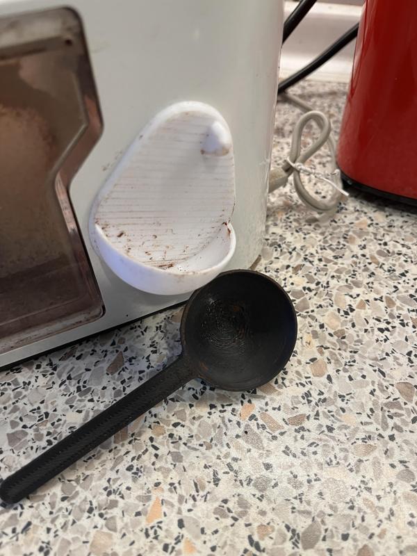 Coffee spoon and holder for Coffeegrinder