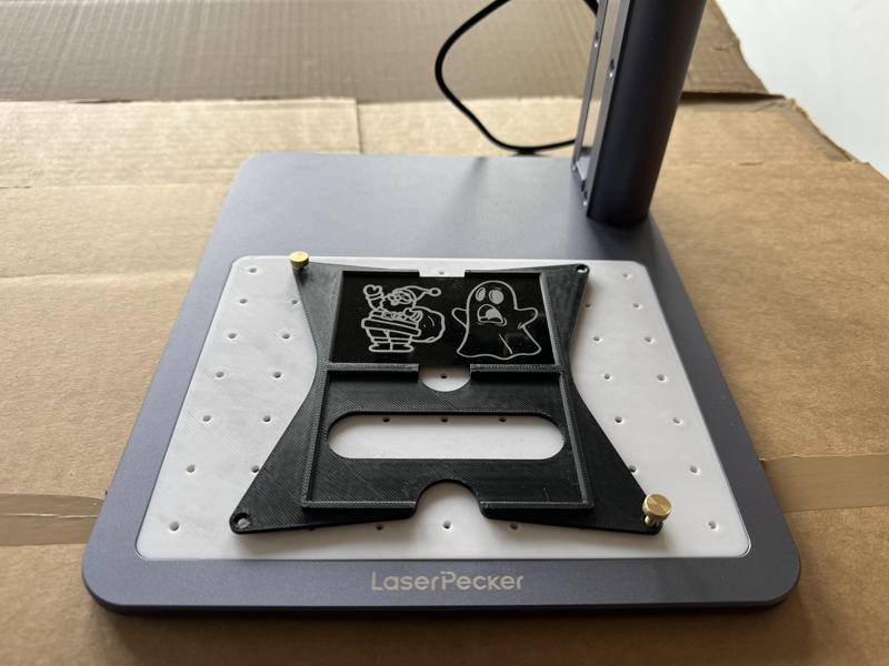 Laserpecker LP4 twin business card jig