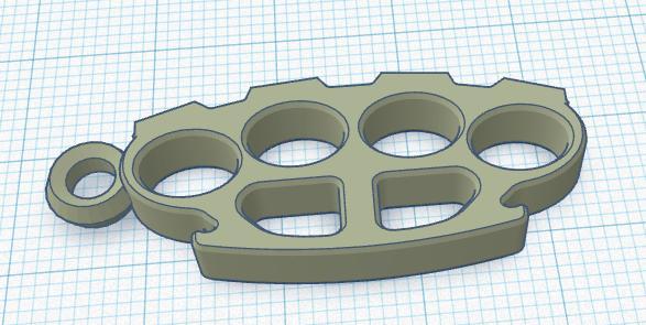 Knuckles Keychain / Schlagring Schlüsselanhänger