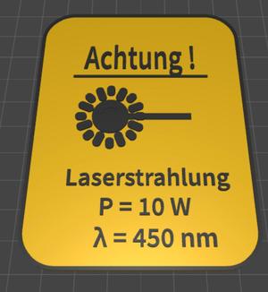 Achtung! Laserstrahlung (Mr. Beam Laser)