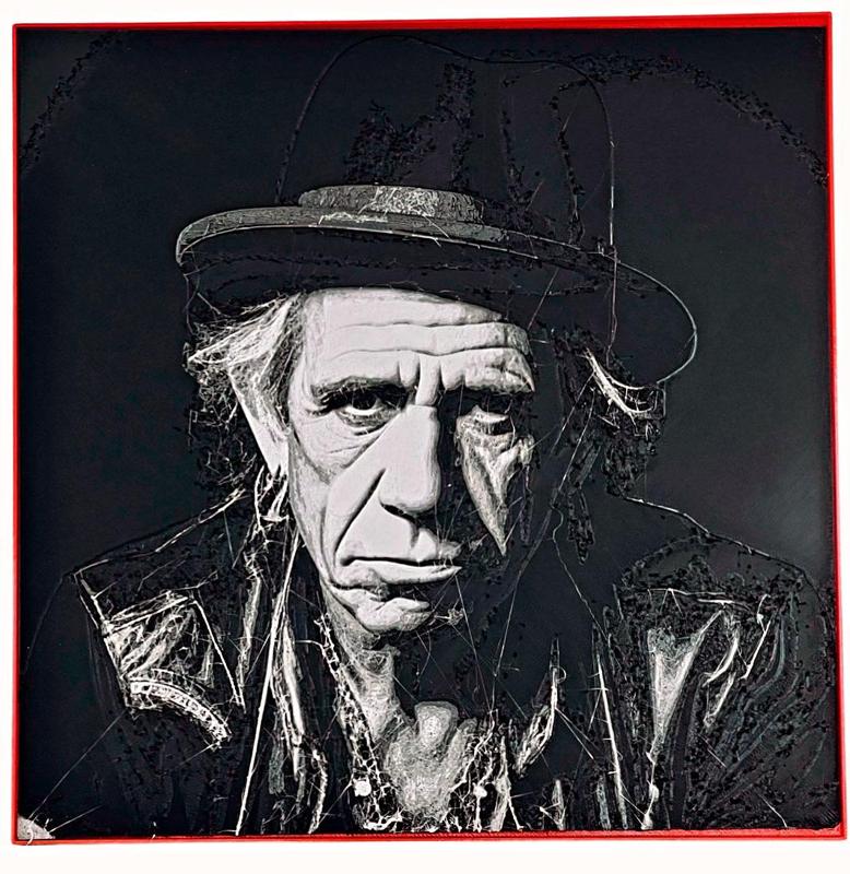 Keith Richards - 8"x8" 3D Rock Series Wall Art