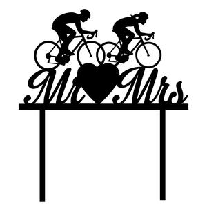 Topper cake wedding cake wedding wedding couple BICYCLING BICYCLIST BICYCLE