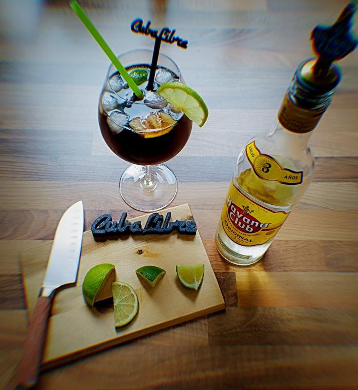 COCTAIL/LONGDRINKS - LETTERING - BAR - 2D WALL ART