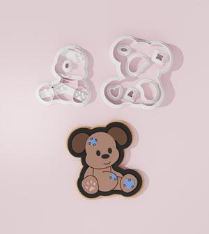 Baby Dog with Bow Cookie Cutter with CCHub Logo