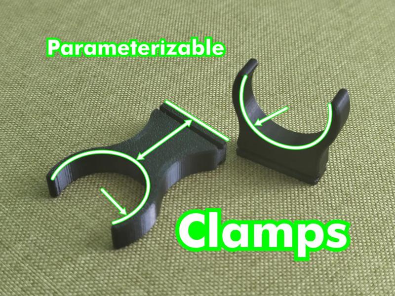 Parameterizable plinth clamps
