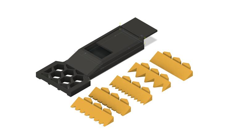 Ice Scraper with reusable blades and case