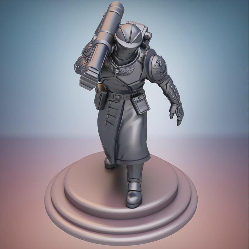 Sanctus Manipulus. Grenade Rifle specialist.