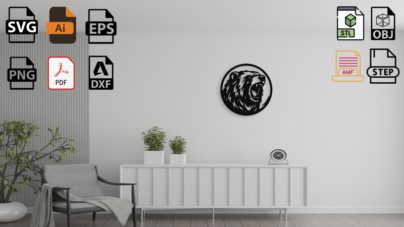 Bear Head Wall Decor