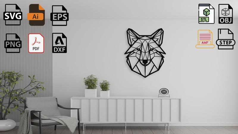 Geometric Fox Wall Decor