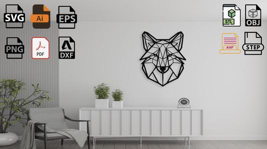 Geometric Fox Wall Decor