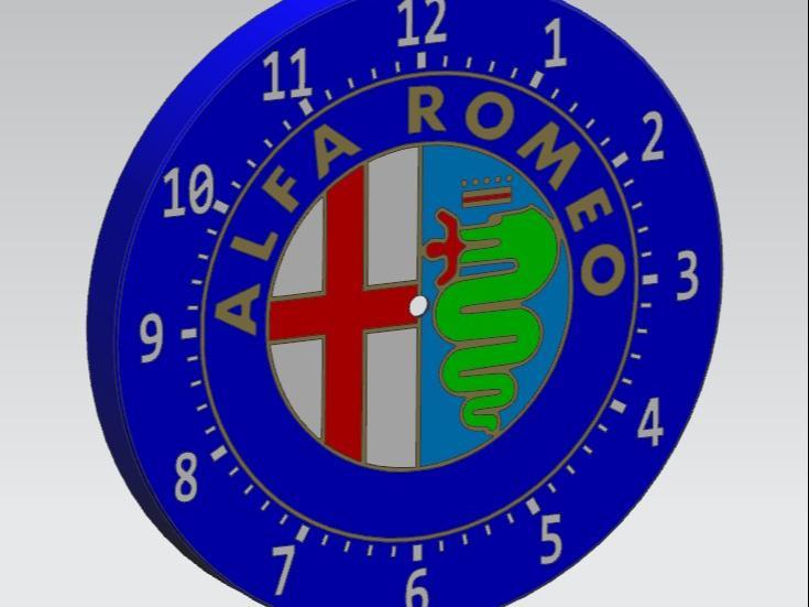 Alfa Romeo wall clock