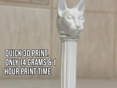 Ancient Column with Cat