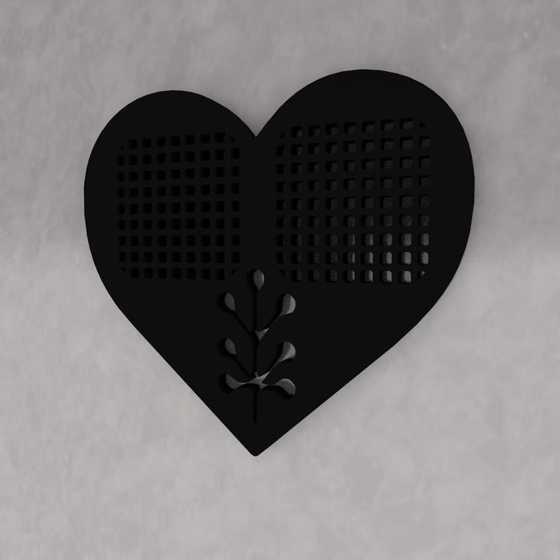 Heart WALL ART DECOR 2D SCULPTURE WAHKAY45