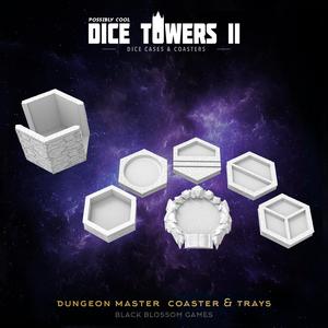 TC09 Dungeon Master Coaster & Trays :: Possibly Cool Dice Tower 2