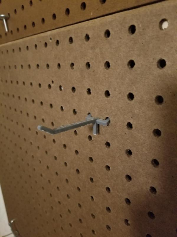 Basic 1/4 or 1/8 " Pegboard Hook