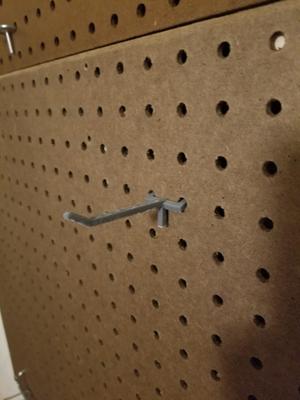 Basic 1/4 or 1/8 " Pegboard Hook