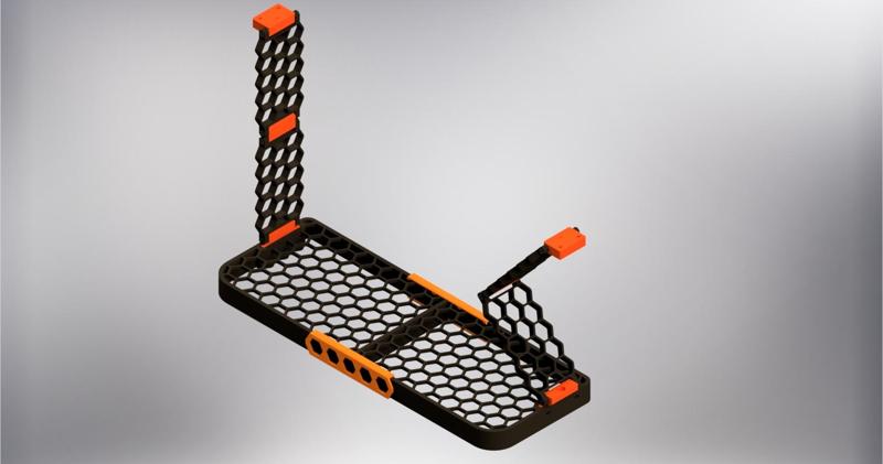 Folding kitchen shelf