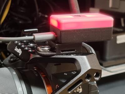 Cold shoe - hot shoe to screw and velcro adapter