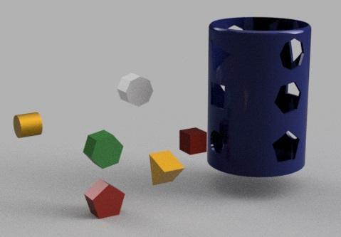 Cilindro aprendizaje encajable para el desarrollo de motricidad