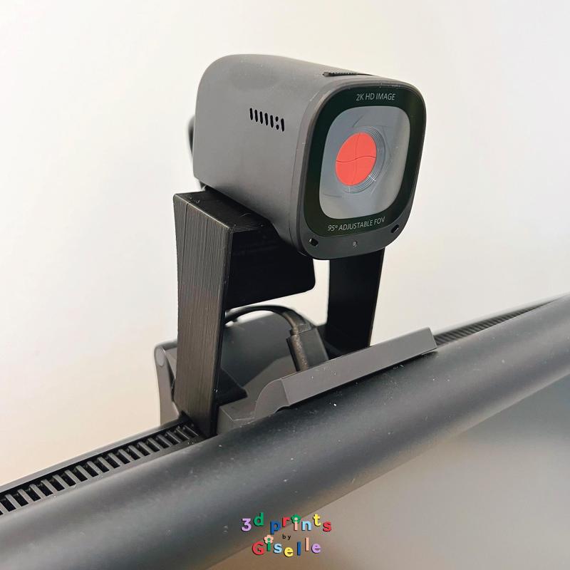 Webcam stand adapter/holder for computer monitor light bar