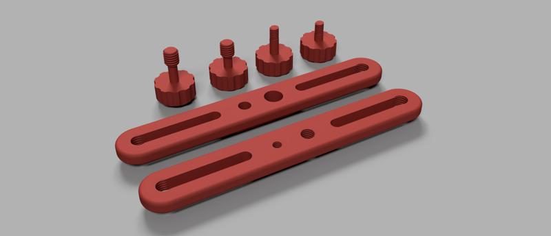 Stereo Couple Bar Mount for Microphones (1/4-20 and 3/8-16 threads/inserts)