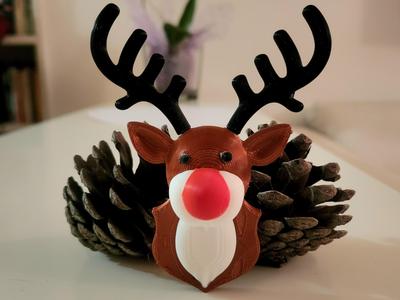 Reindeer Head Decor – Festive Wall Hanging
