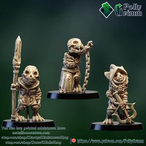 Tabletop miniatures. Cat undead skeletons set