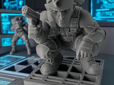 Solid Snake Metal Gear statue
