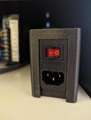 Power Plug w/ Rocker Switch Cover for Junction Box SLIM Triple