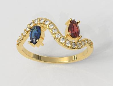 Two Stones Ring