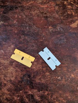 A sharper plastic razor blade!