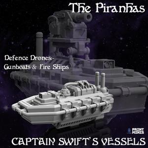 The Piranhas - Drone Defence Boats - Space Pirates Collection