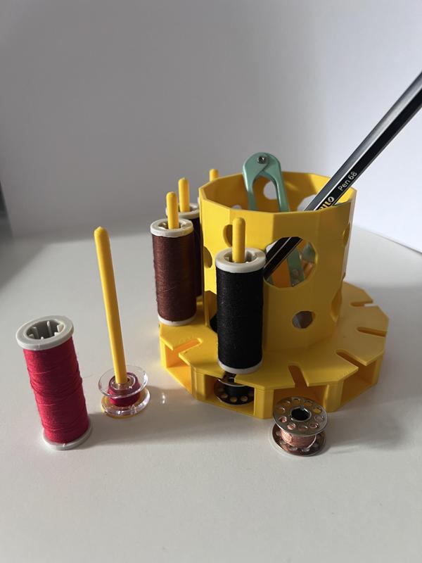 Sewing Machine Bobbin and spool organizer