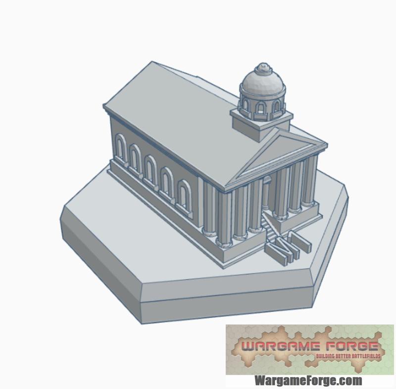 Modern Courthouse Hex Map Scale HMSM007