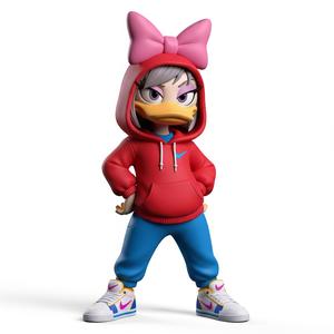 Webby Vanderquack in Colorful Sportswear - 3D Printable Figurine