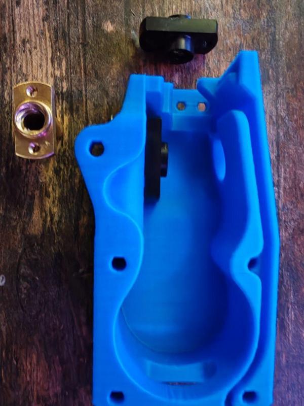 X-axis motor cover for linear rail. T8 Z- Axis mod