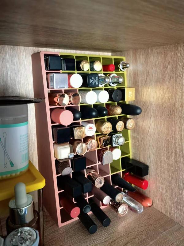 Two-color lipstick organizer rack