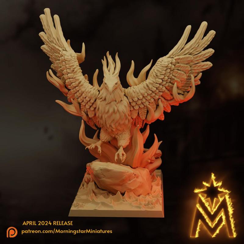 Fire Phoenix | Presupported Miniature