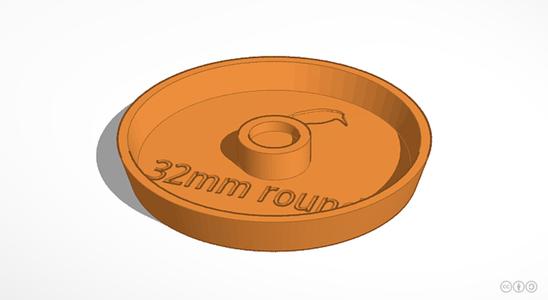 32mm round mini base (magnetic)
