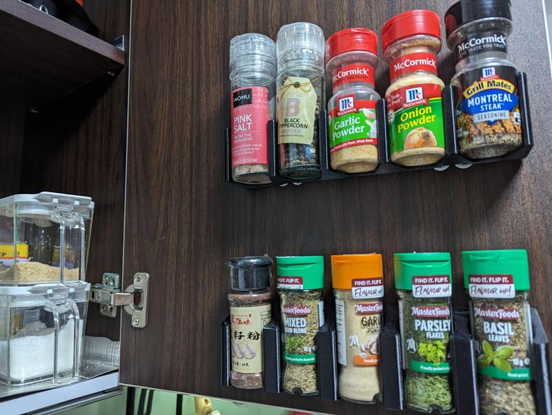 Command Strip Spice Rack for MasterFood, McCormick and other common brands of spices