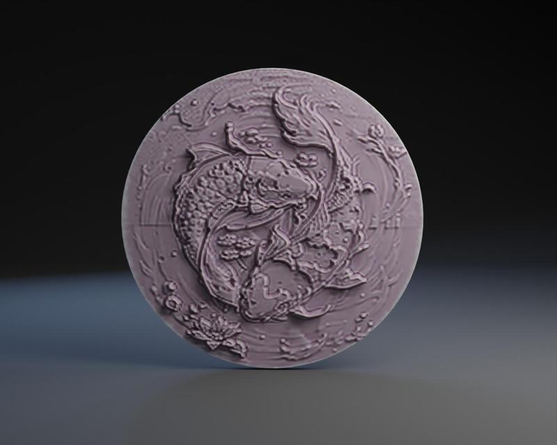 Koi Coaster / Medallion