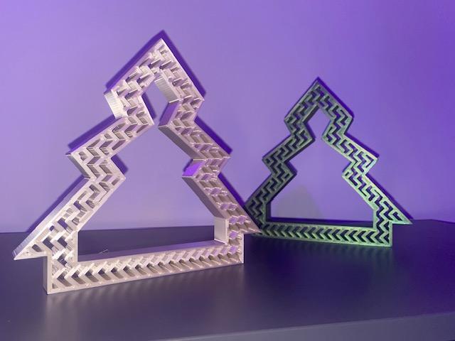 Hollow Holiday Herringbone Tree