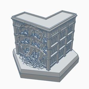Gothic Ruined Building 15 Hex Map Scale HMSGR015