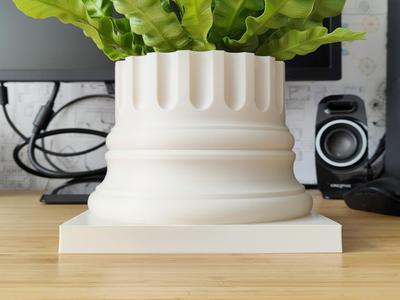 Ancient Column Plant pot and Planter - Vase mode