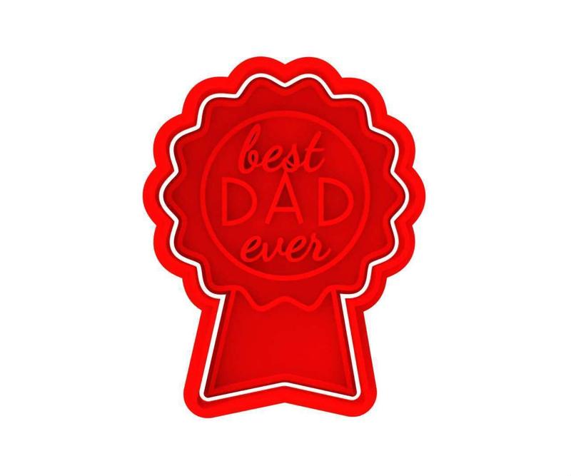 BEST DAD EVER COOKIE CUTTER MEDAL