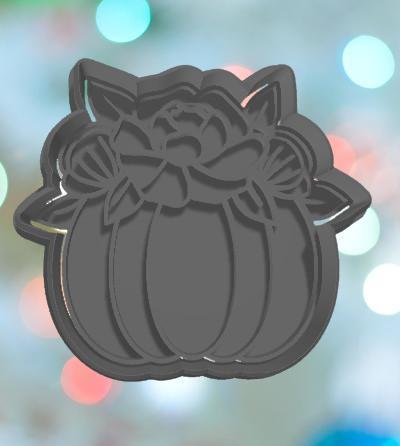 Halloween Floral Pumpkin Cookie Cutter